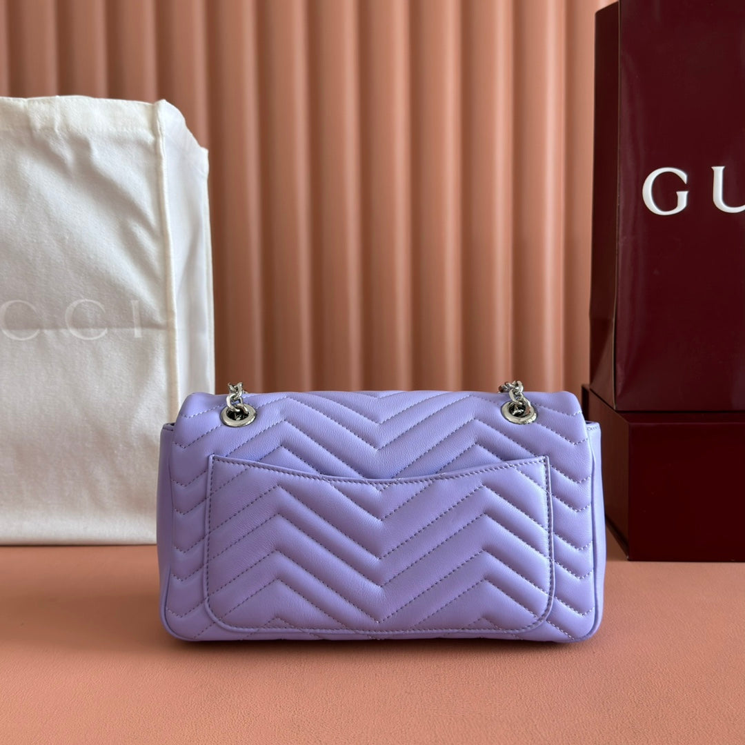 Gucci GG Marmont Bag Purple Sheepskin 250851 mysite