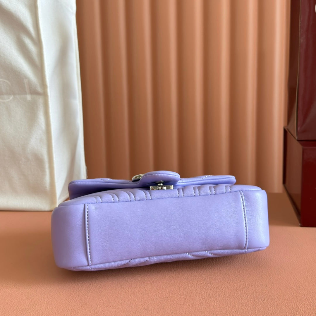 Gucci GG Marmont Bag Purple Sheepskin 250851 mysite