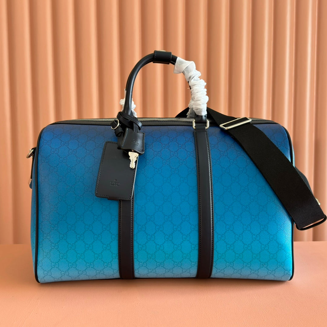 Gucci Chroma Large Duffle Bag Blue Leather mysite