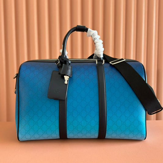 Gucci Chroma Large Duffle Bag Blue Leather mysite