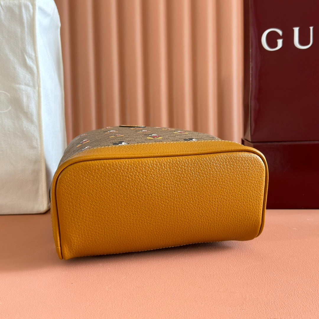 Gucci Mickey Backpack Brown Canvas Leather 255347 mysite