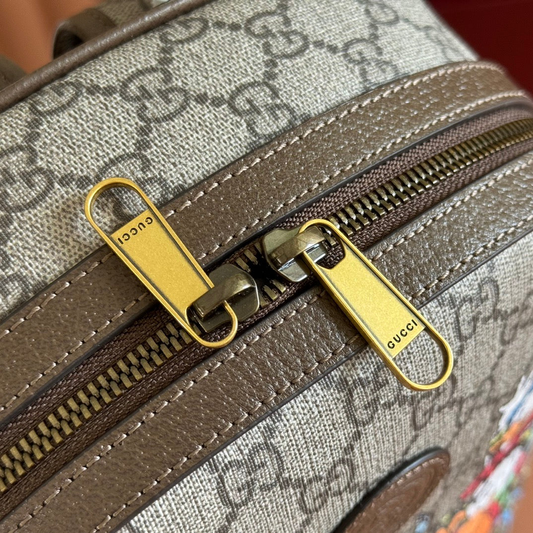 Gucci Donald Backpack Ebony Canvas Leather 255348 mysite