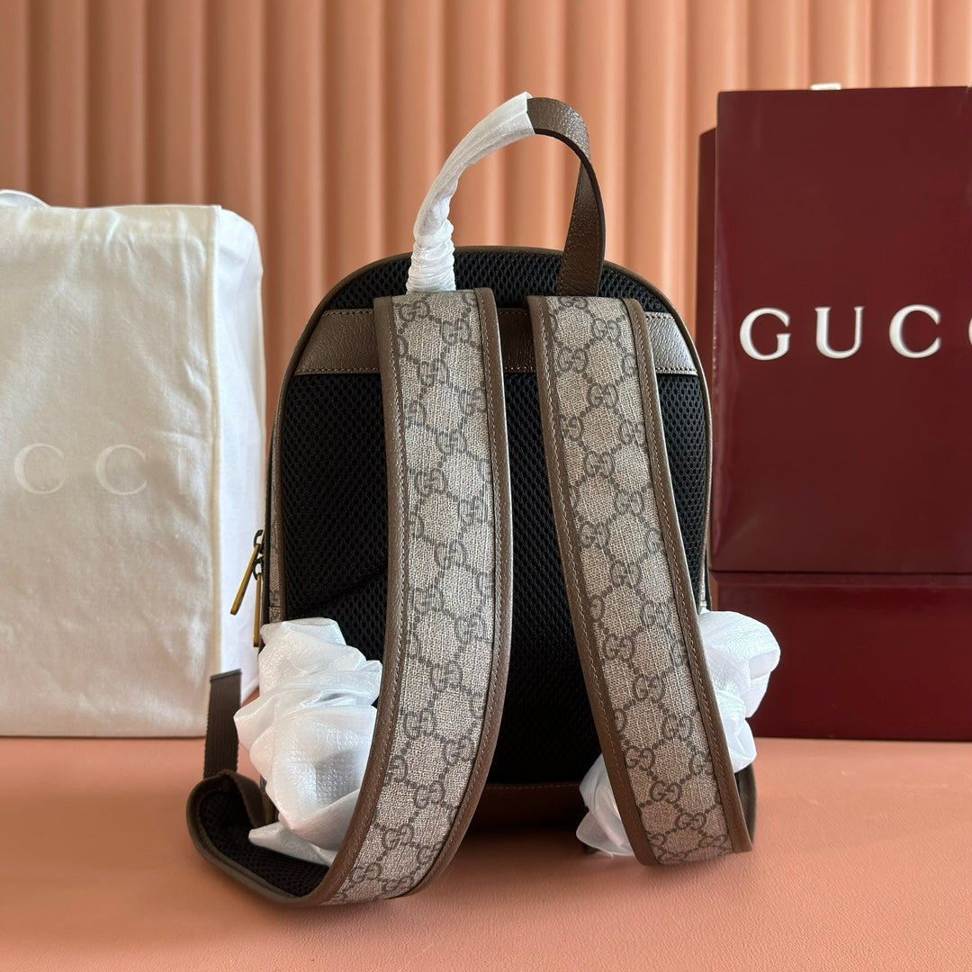 Gucci Donald Backpack Ebony Canvas Leather 255348 mysite