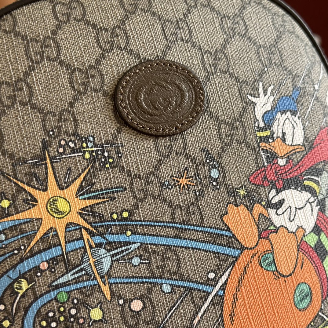 Gucci Donald Backpack Ebony Canvas Leather 255348 mysite