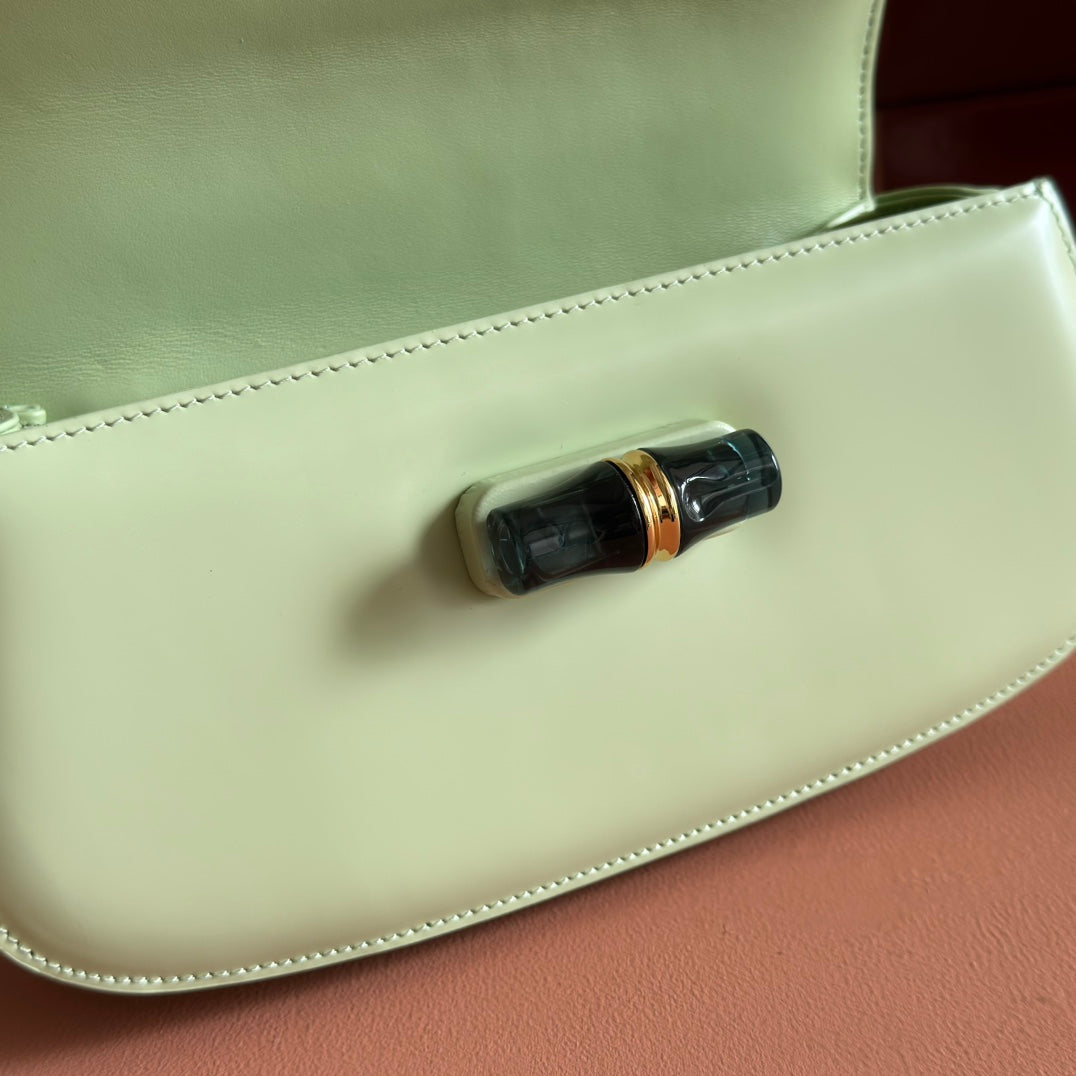 Gucci Bamboo Diva Bag Mint Green Leather 255199 mysite