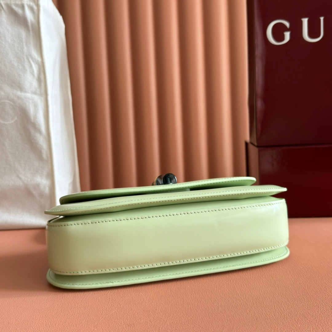 Gucci Bamboo Diva Bag Mint Green Leather 255199 mysite