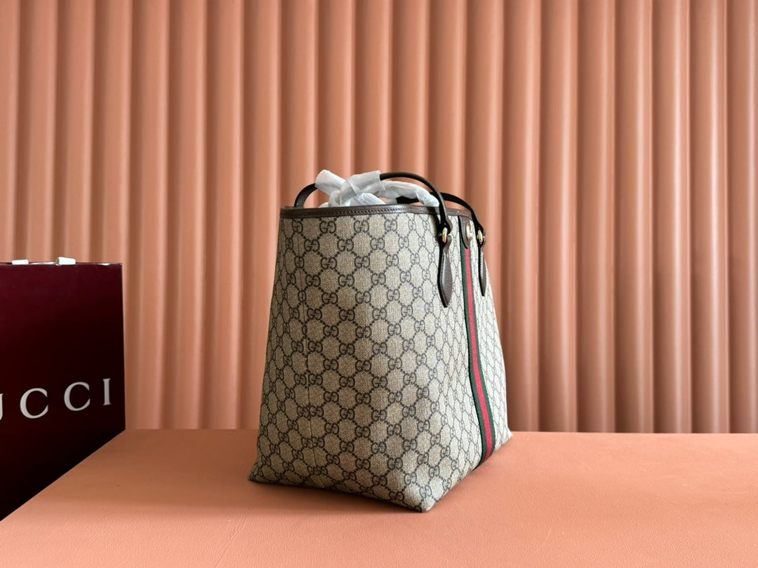 Gucci Ophidia 31cm Bag Ebony Brown Canvas 255280 mysite