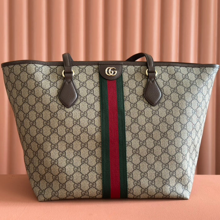 Gucci Ophidia 31cm Bag Ebony Brown Canvas 255280 mysite