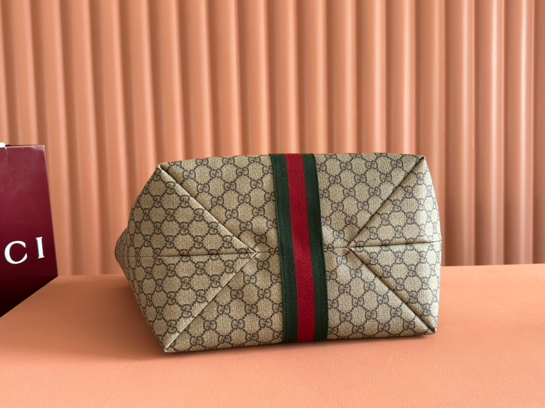 Gucci Ophidia 31cm Bag Ebony Brown Canvas 255280 mysite