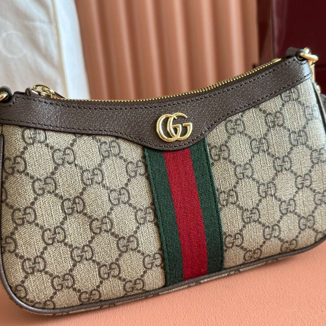 Gucci Ophidia 26cm Bag Ebony Brown Canvas 255298 mysite
