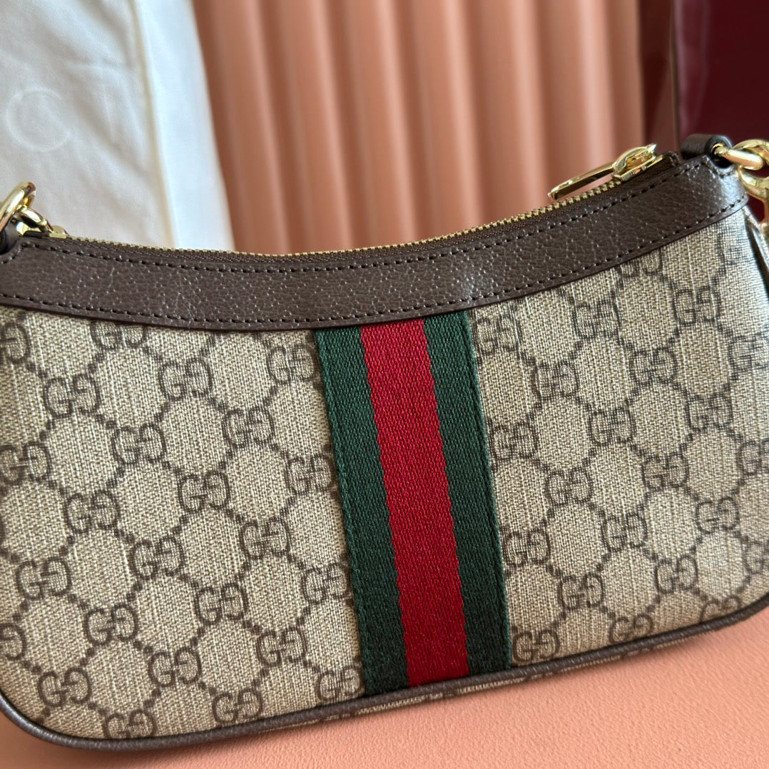 Gucci Ophidia 26cm Bag Ebony Brown Canvas 255298 mysite