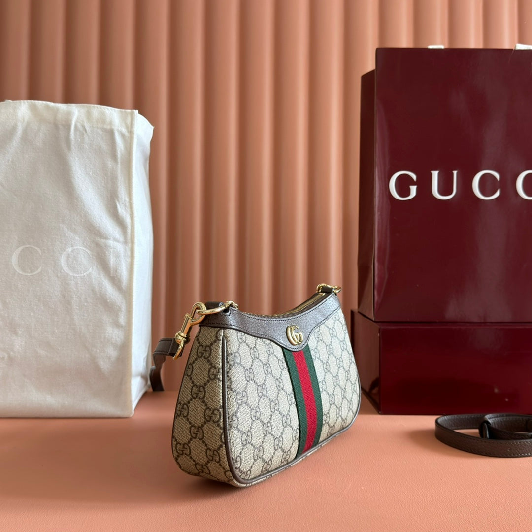 Gucci Ophidia 26cm Bag Ebony Brown Canvas 255298 mysite