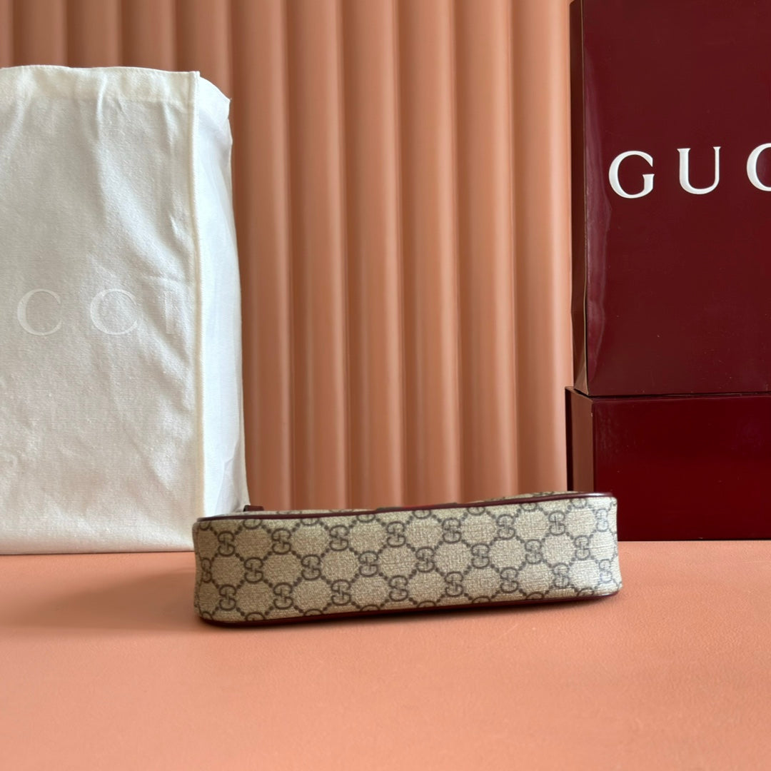 Gucci Ophidia 26cm Bag Ebony Red Canvas 255297 mysite