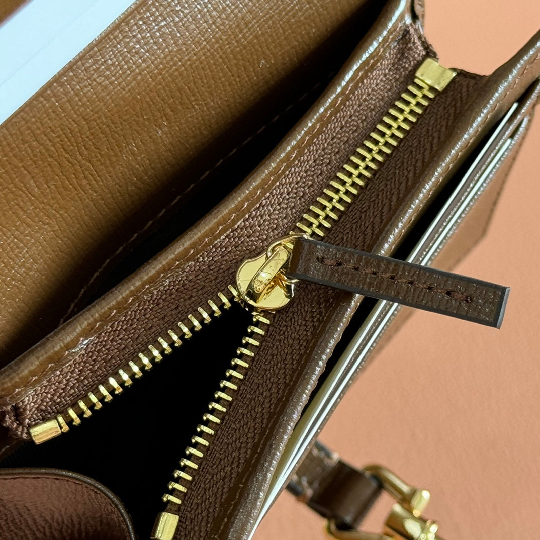 Gucci Jackie Wallet Ebony Brown Canvas Leather 255171 mysite