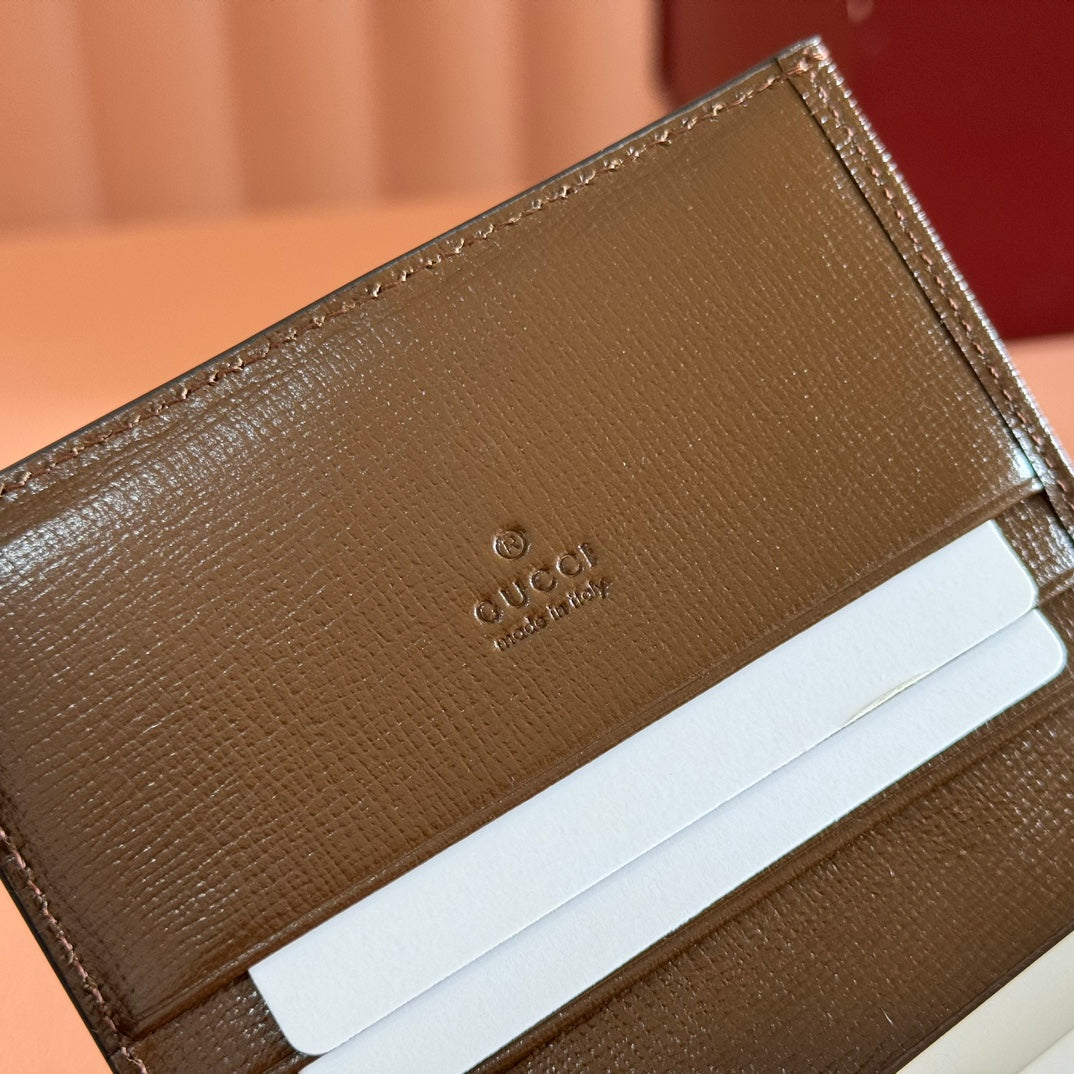 Gucci Jackie Wallet Ebony Brown Canvas Leather 255171 mysite