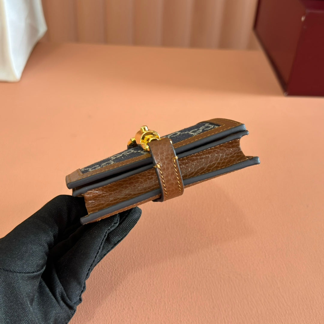 Gucci Jackie Wallet Blue Brown Canvas Leather 255172 mysite
