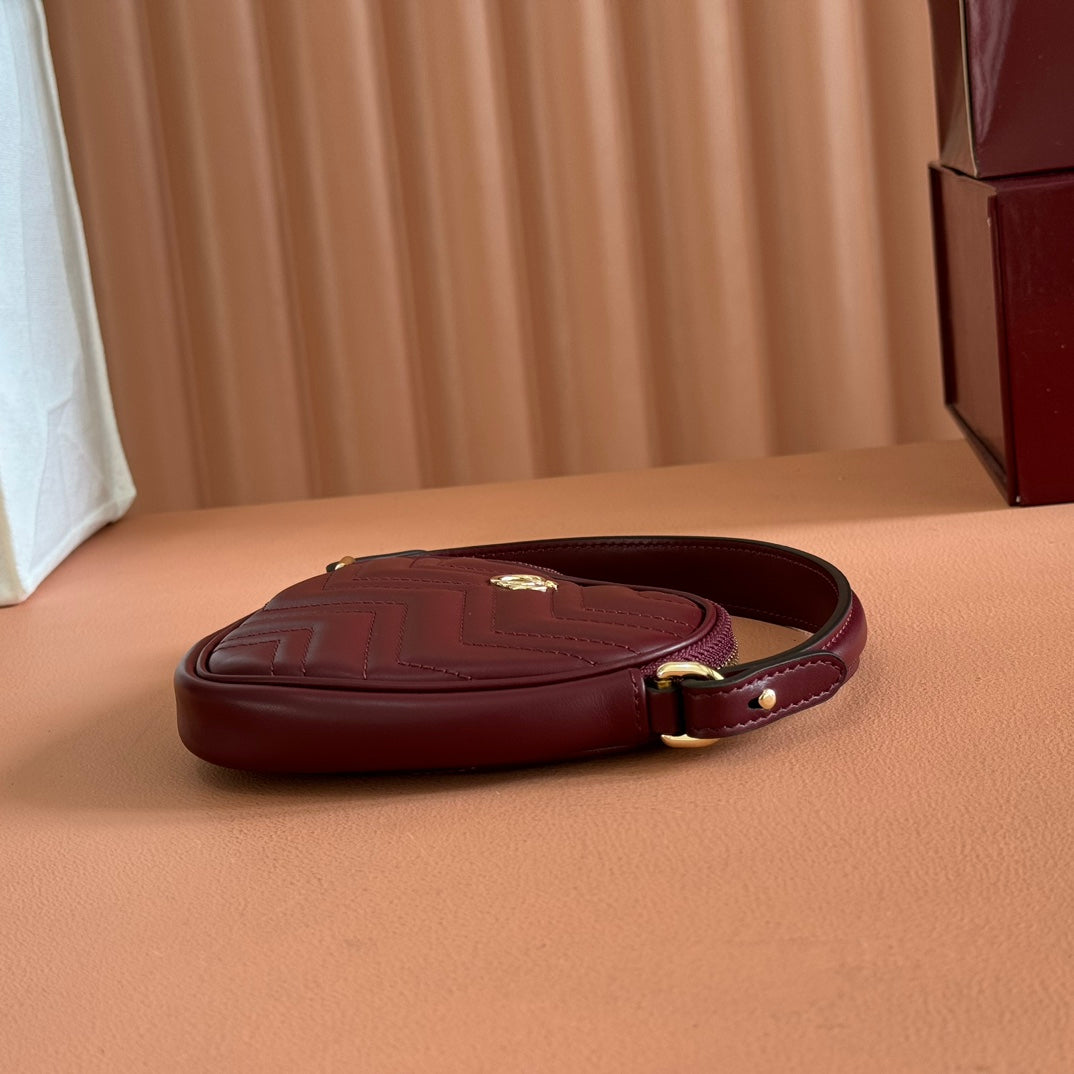 Gucci Marmont Heart Bag Rosso Ancora Red Calfskin 255058 mysite