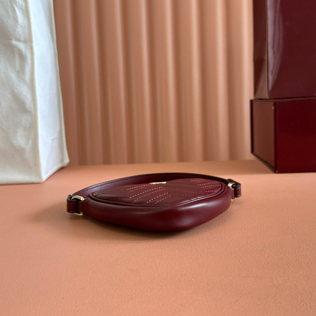 Gucci Marmont Heart Bag Rosso Ancora Red Calfskin 255058 mysite