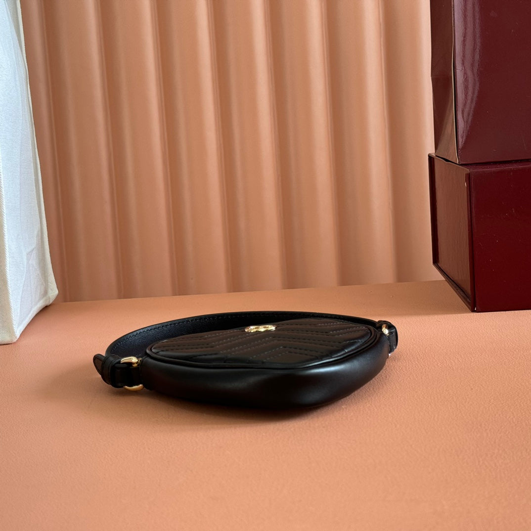 Gucci Marmont Heart Bag Black Calfskin 255057 mysite