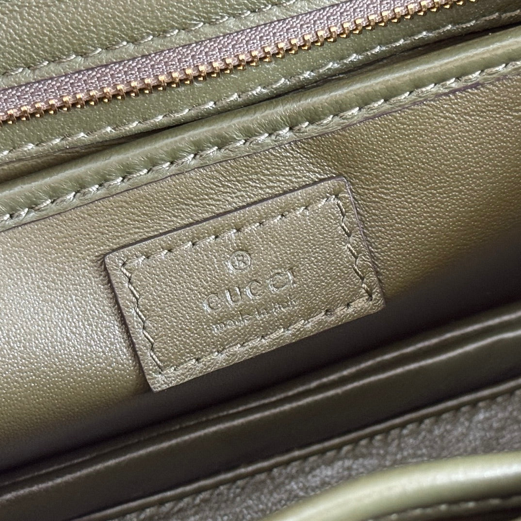 Gucci Bamboo Diva Bag Dark Green Leather 255007 mysite