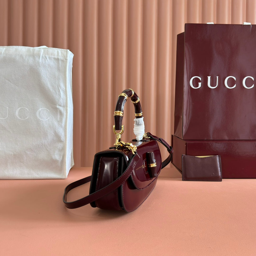 Gucci Bamboo Diva Bag Rosso Ancora Red Leather 255008 mysite