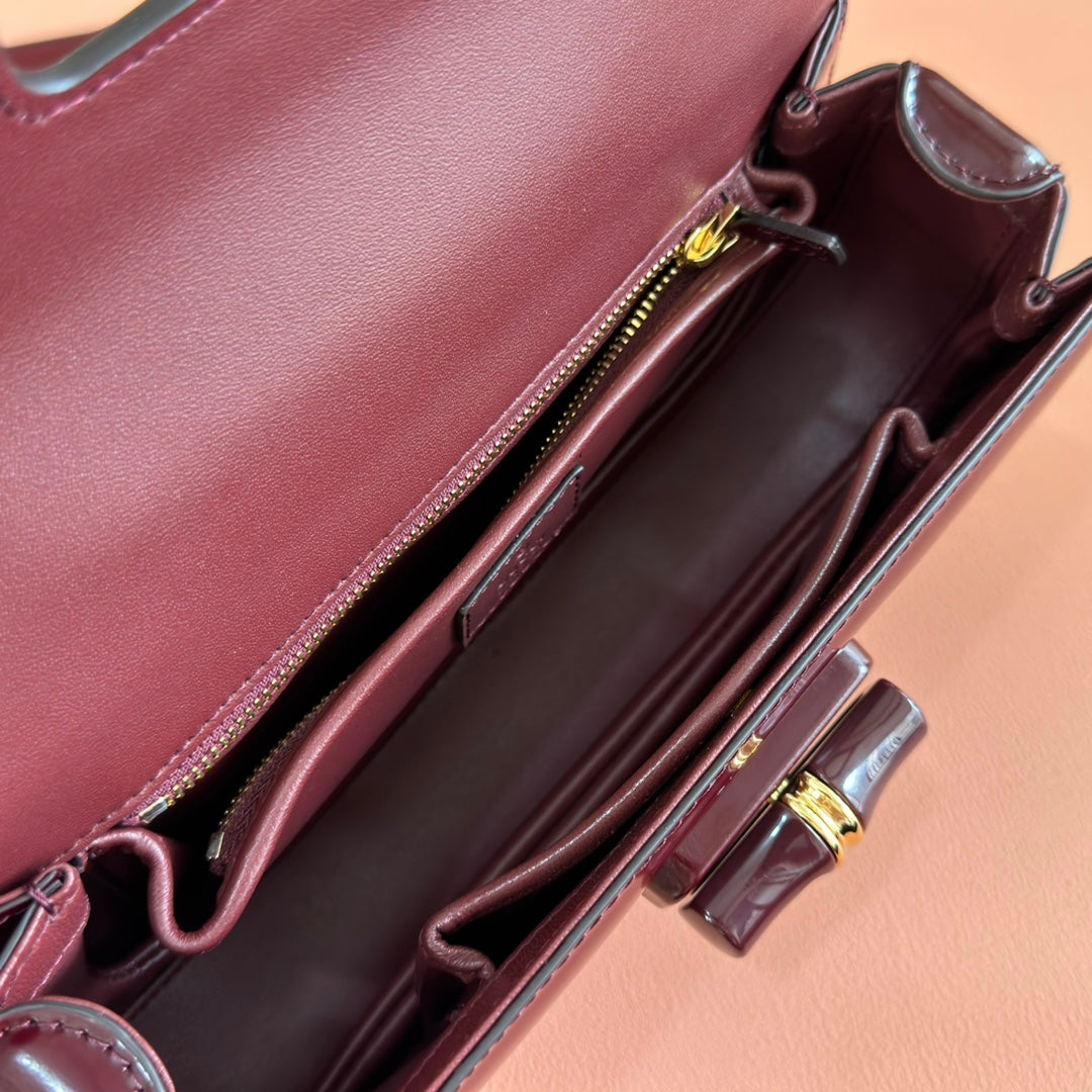 Gucci Bamboo Diva Bag Rosso Ancora Red Leather 255008 mysite