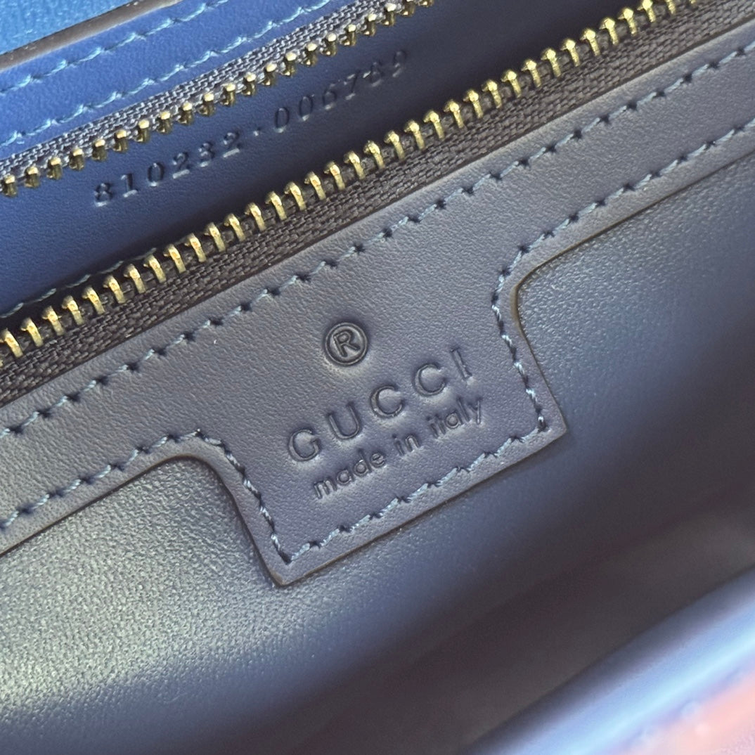 Gucci Jackie Bag Blue Leather 255029 mysite