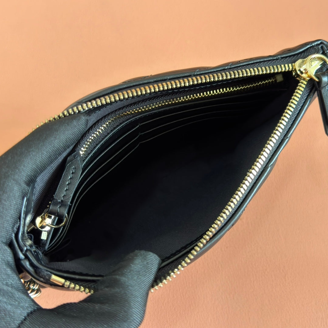 GG Marmont Pochette With Chain Black Cowhide 255061 mysite