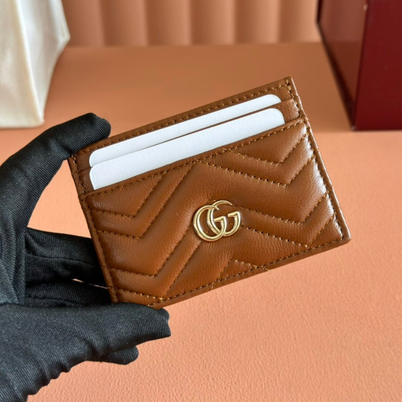 Gucci Marmont Card Wallet Brown Calfskin 254957 mysite