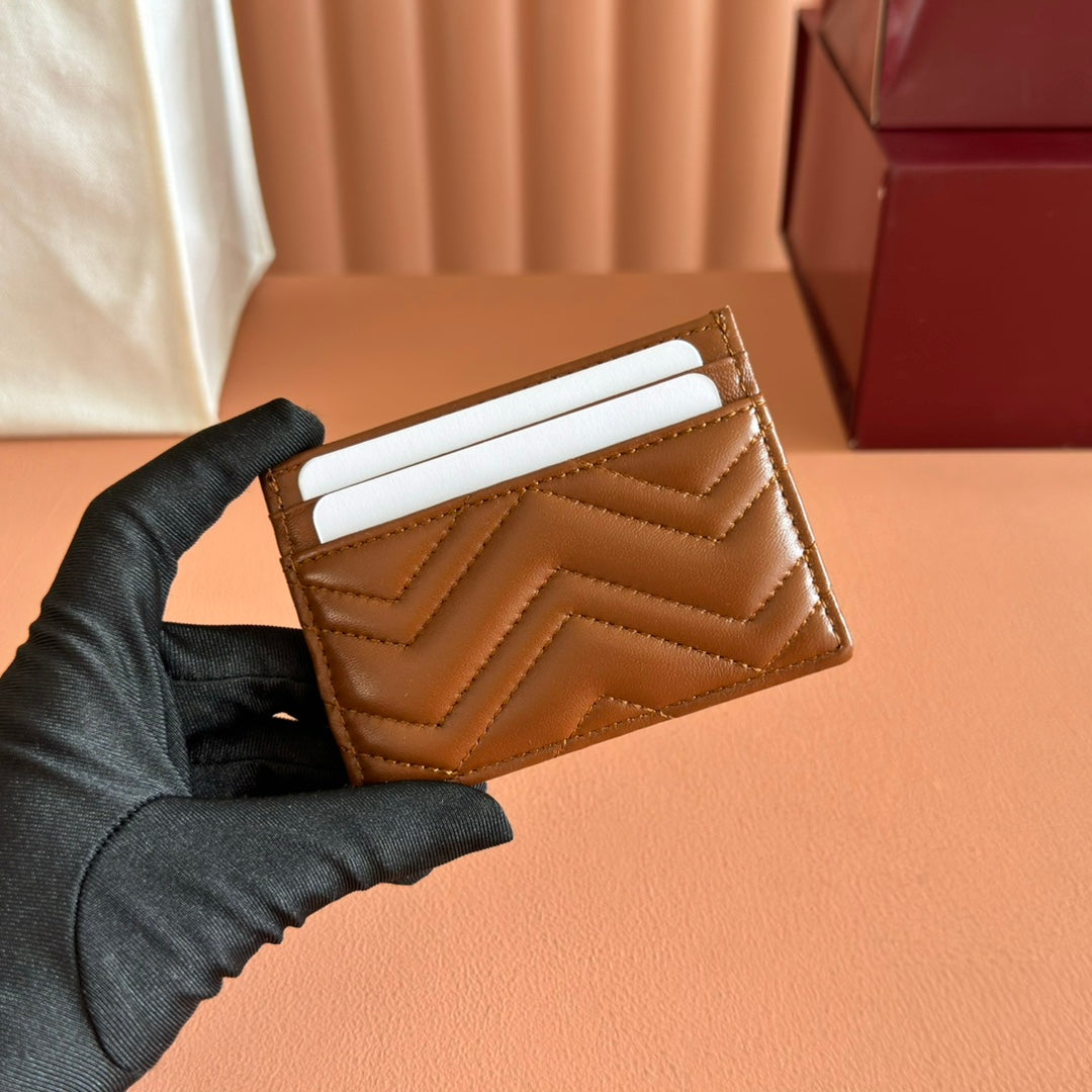 Gucci Marmont Card Wallet Brown Calfskin 254957 mysite