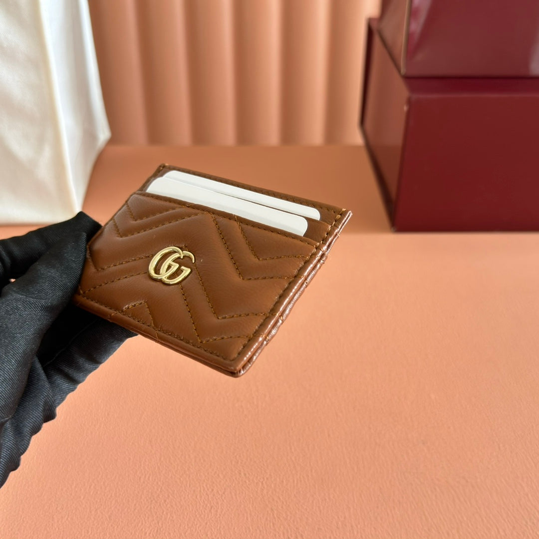 Gucci Marmont Card Wallet Brown Calfskin 254957 mysite