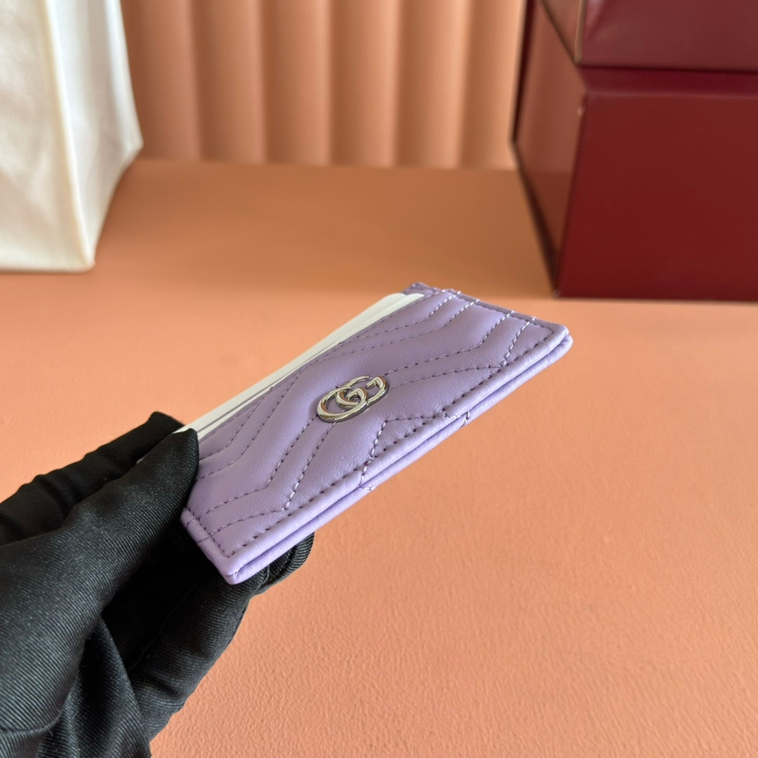 Gucci Marmont Card Wallet Purple Calfskin 254960 mysite