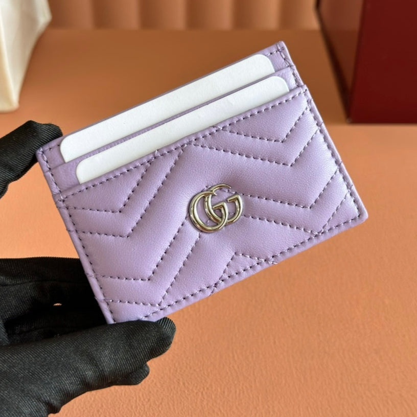 Gucci Marmont Card Wallet Purple Calfskin 254960 mysite