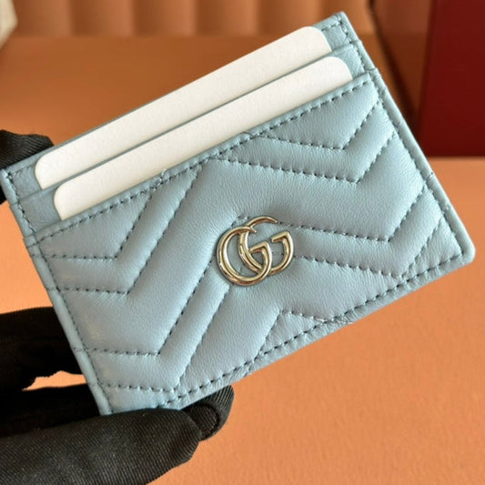 Gucci Marmont Card Wallet Blue Calfskin 254961 mysite