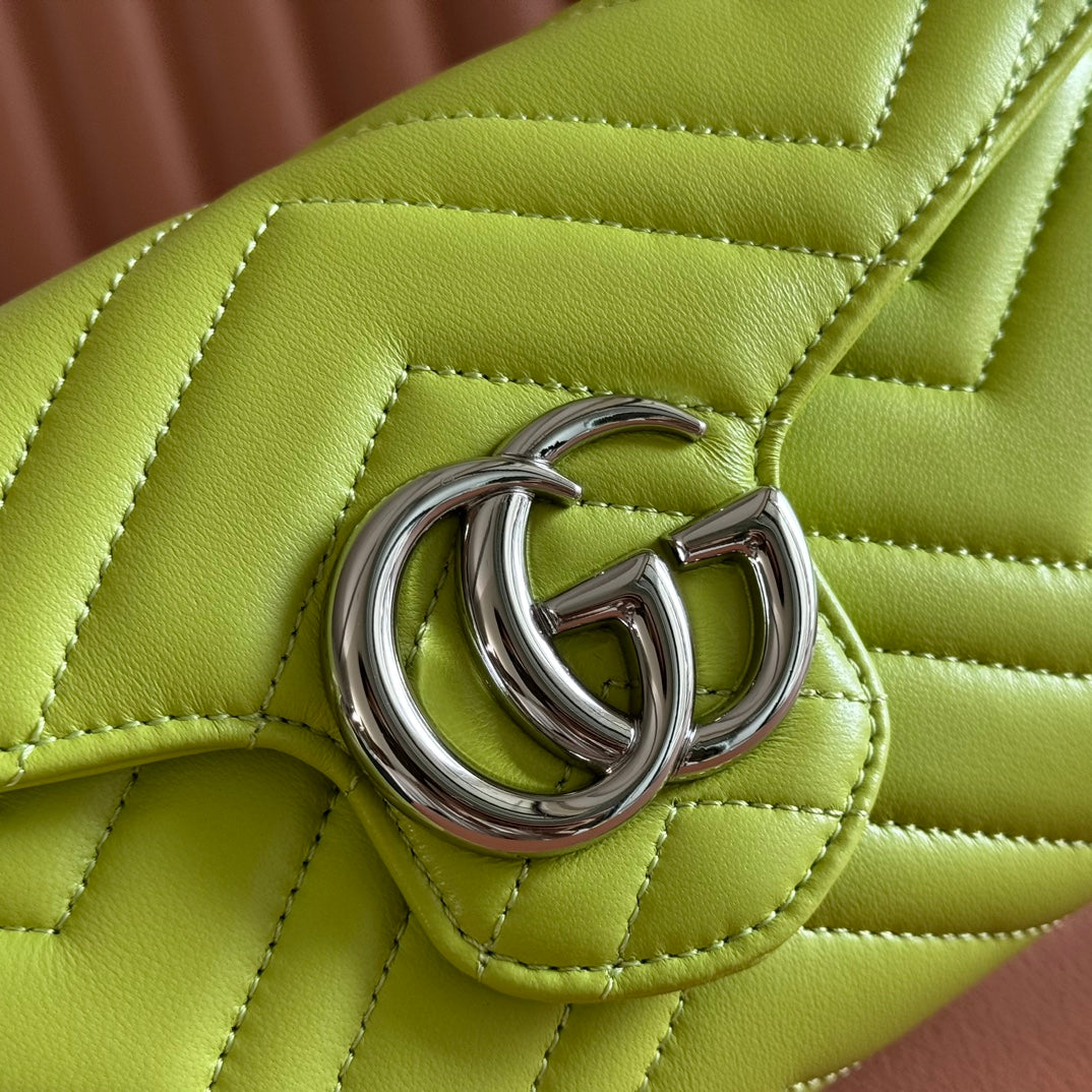 Gucci Marmont Chain Wallet Green Cowhide 254974 mysite