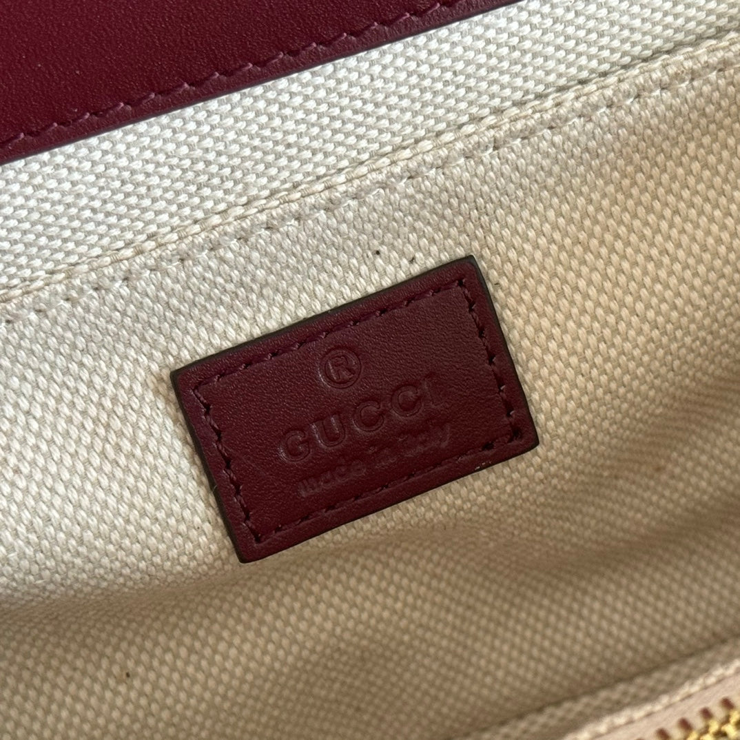 GG Go Small Shoulder Bag Dark Burgundy Cafskin 272153 mysite