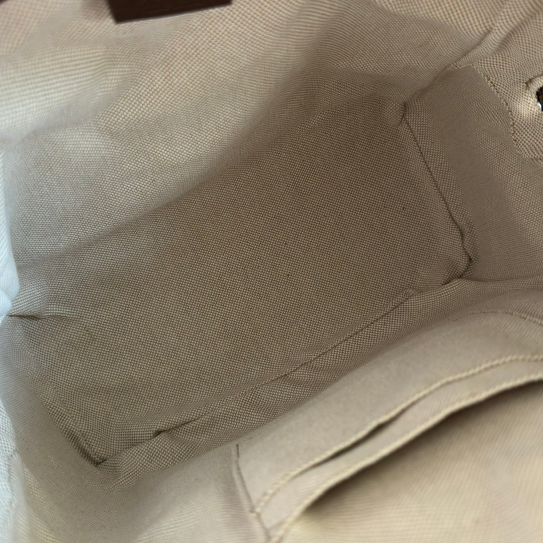 GG Small Ophidia Backpack Beige & Dark Brown GG Monogram Fabric 272187 mysite