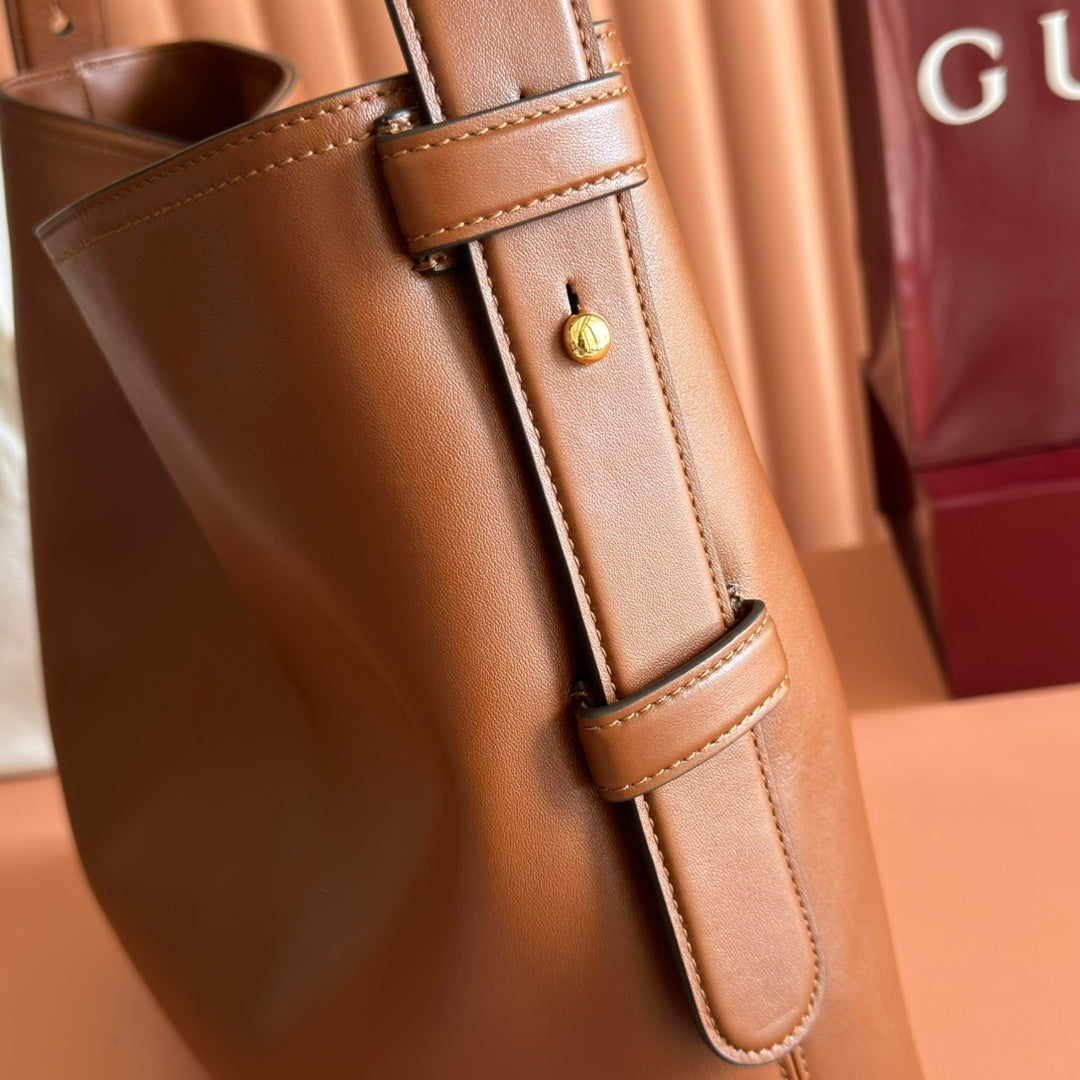 GG Beatrix Large Tote Bag Brown Smooth Leather GHW 272136 mysite