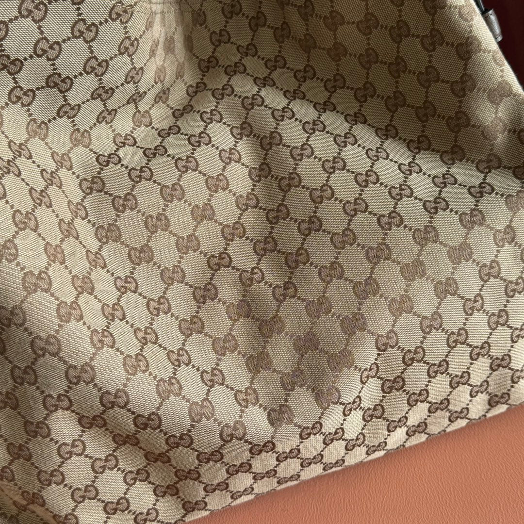 GG Beatrix Large Tote Bag  Beige & Dark Brown GG Monogram Fabric 272142 mysite