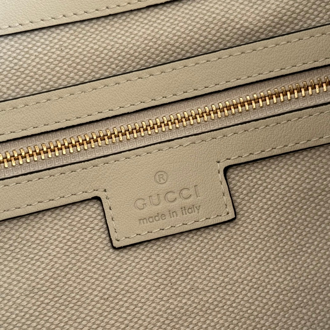 GG Beatrix Medium Tote Bag Cream Smooth Leather GHW 272127 mysite