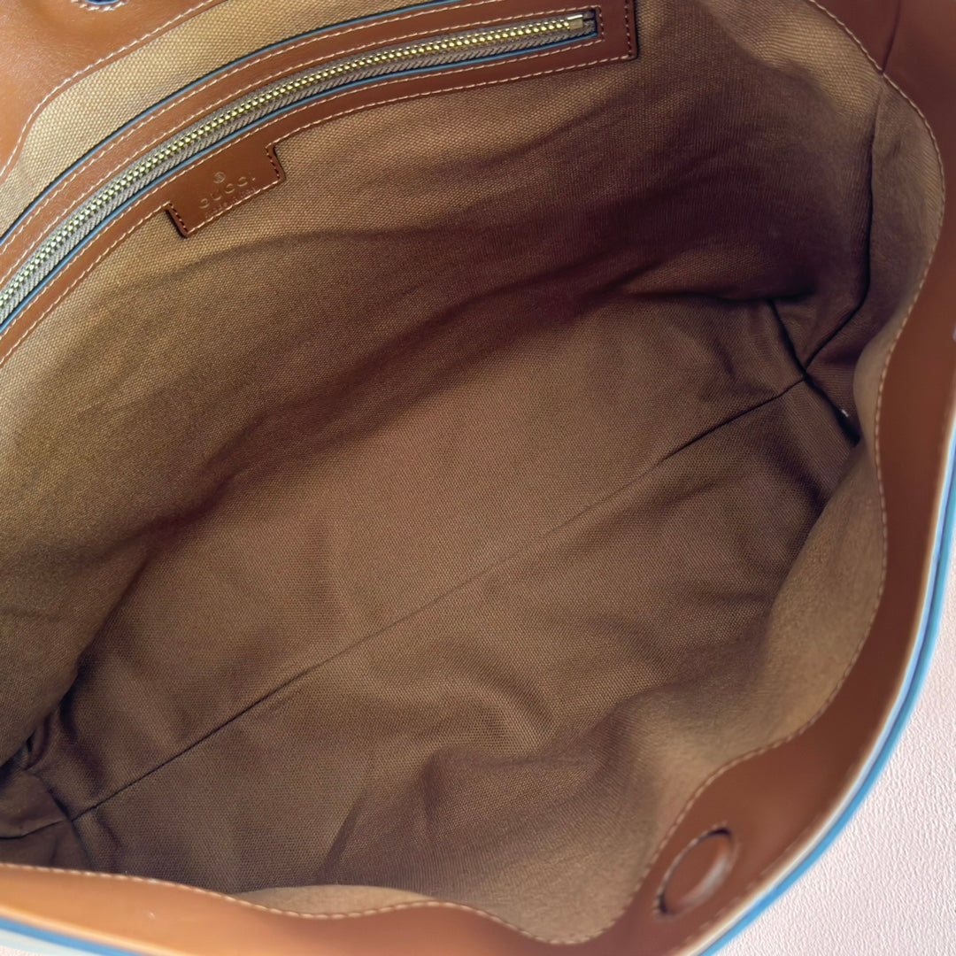 GG Beatrix Medium Tote Bag Brown Smooth Leather GHW 272126 mysite