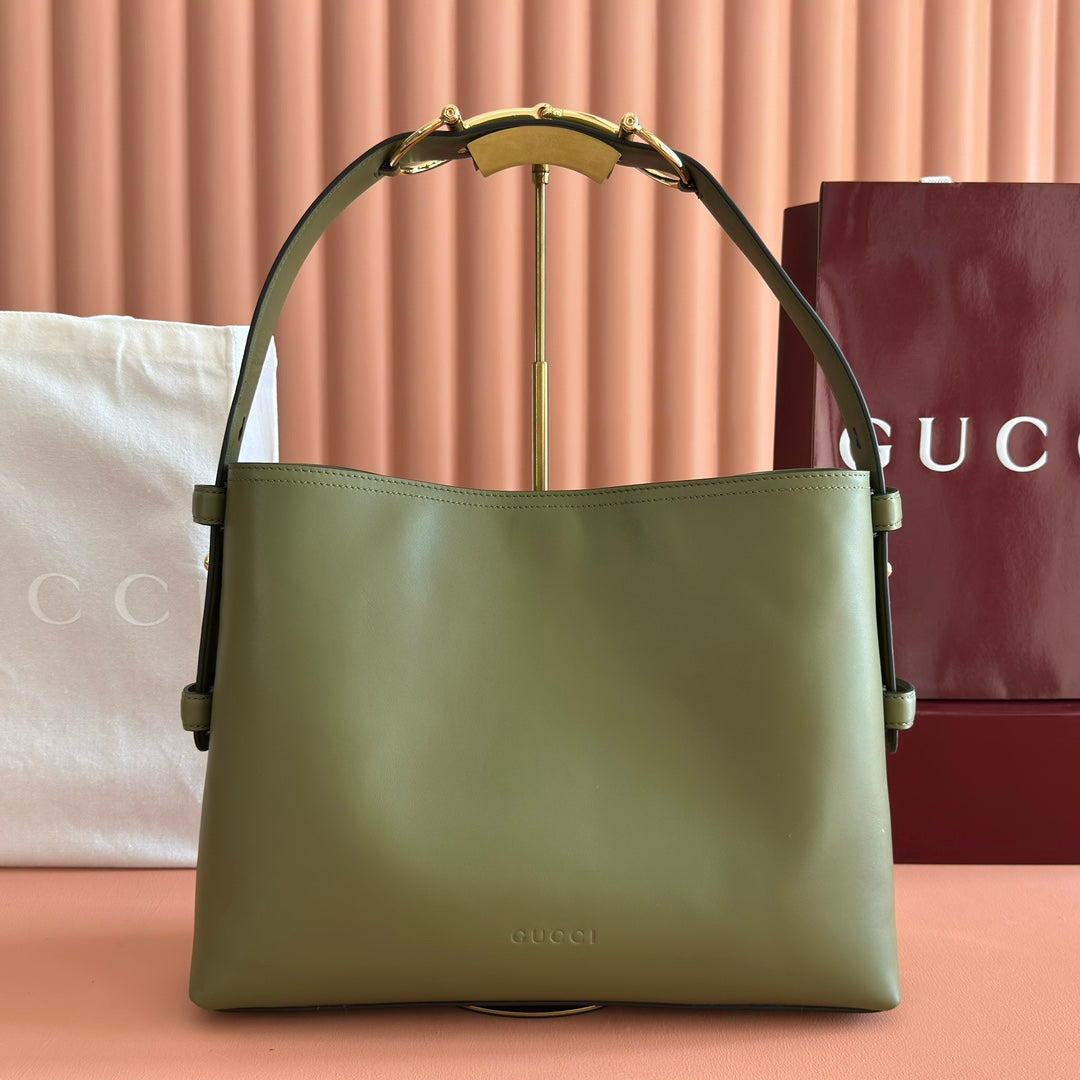 Gucci Beatrix Handbag 35 Olive Green Cowhide 272147 mysite