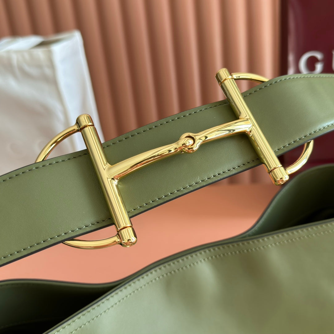 GG Beatrix Medium Tote Bag Olive Green Smooth Leather GHW 272147 mysite