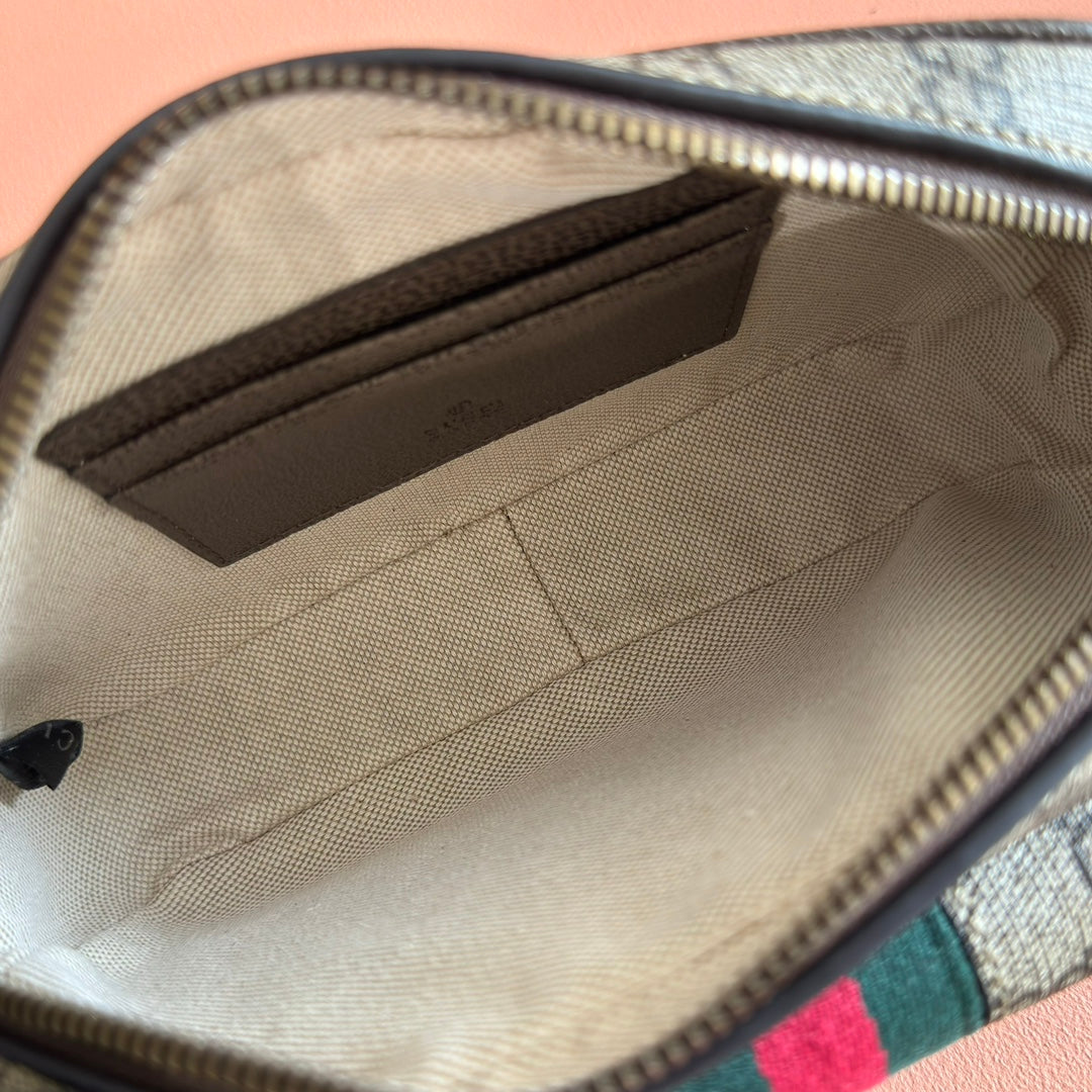 Gucci Ophidia Mini Handbag Beige Brown Canvas Leather 272065 mysite