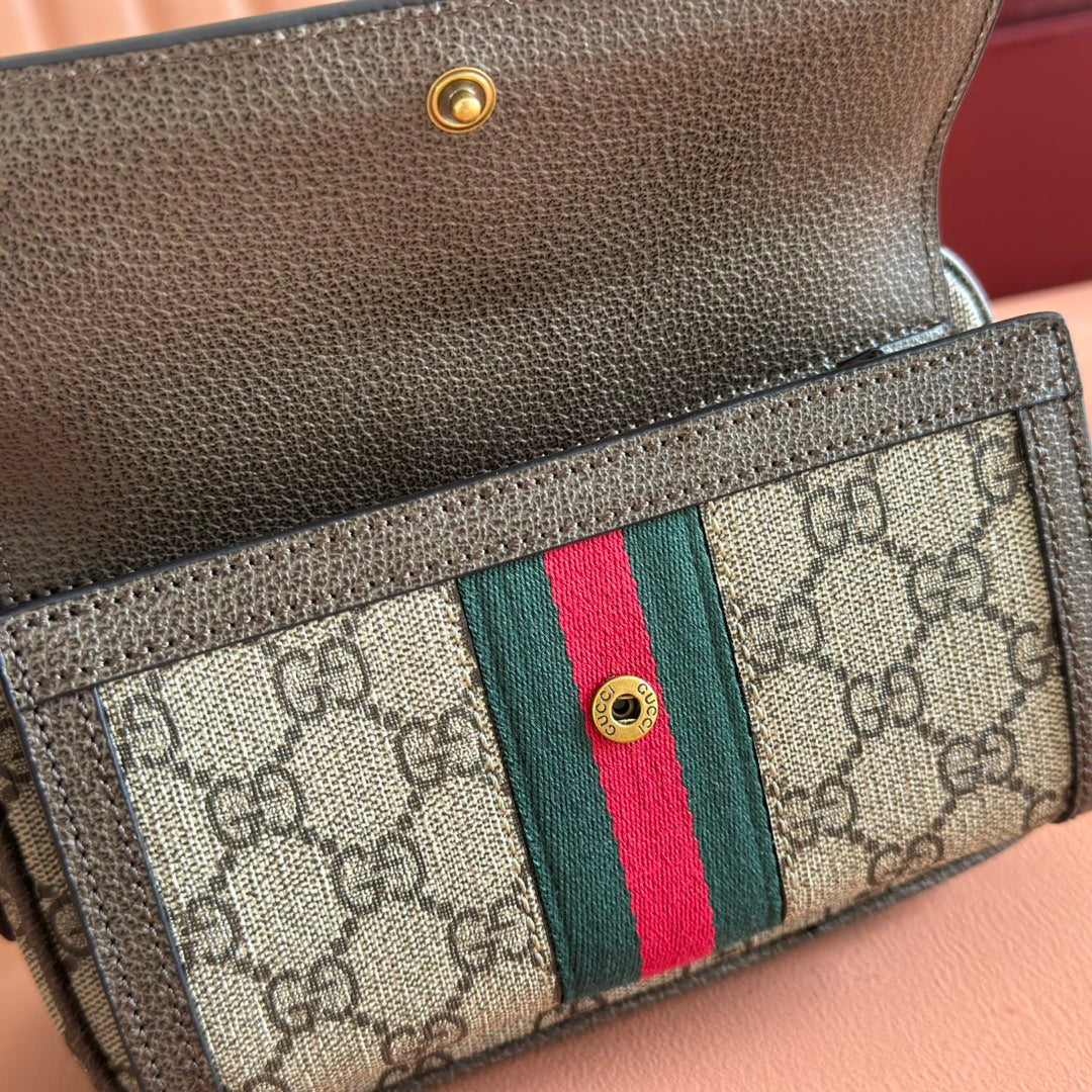 Gucci Ophidia Mini Handbag Beige Brown Canvas Leather 272065 mysite