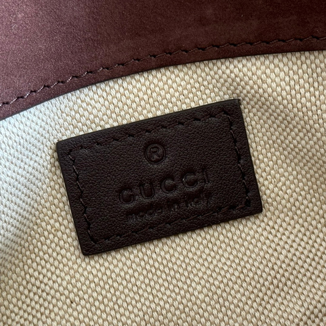 Gucci Marmont Bag 17 Red Brown Suede Gold Hardware 272097 mysite