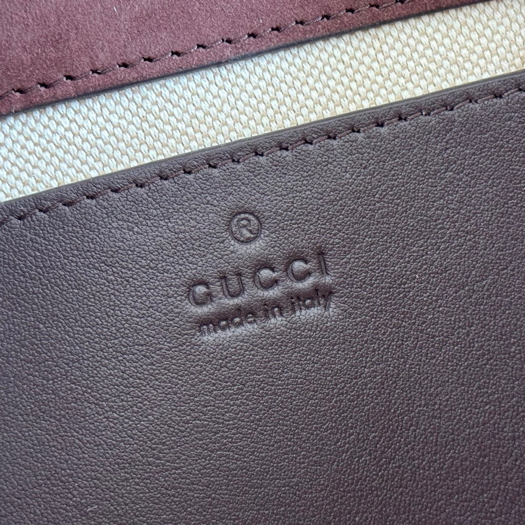 Gucci Marmont Bag 26 Red Brown Suede Gold Hardware 272099 mysite