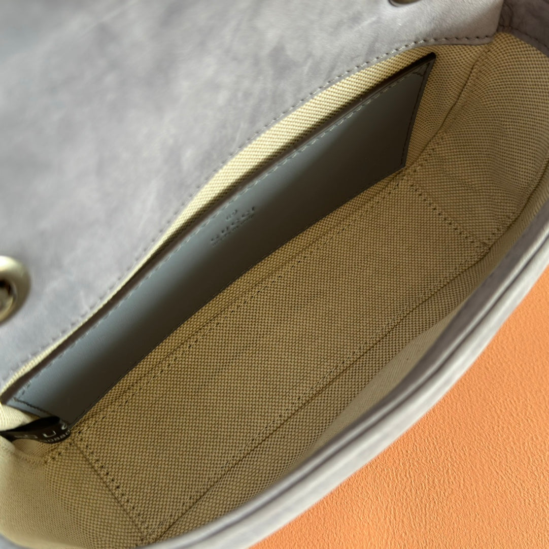 Gucci Marmont Bag 22 Gray Suede Gold Hardware 272094 mysite