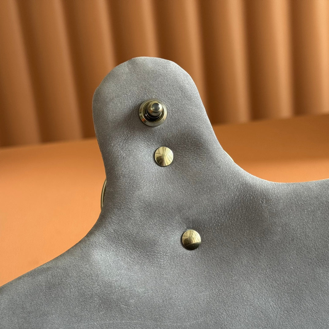 Gucci Marmont Bag 26 Gray Suede Gold Hardware 272093 mysite