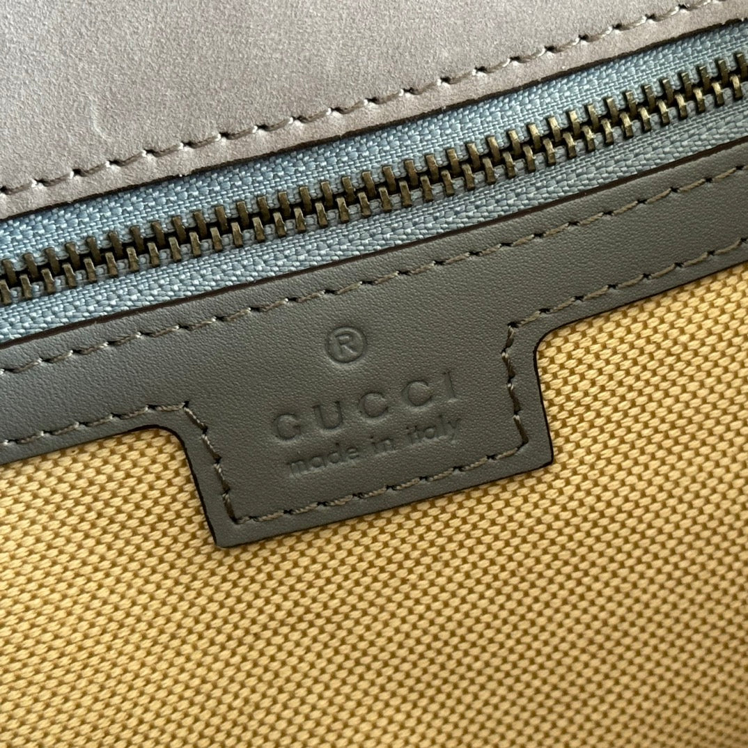 Gucci Marmont Bag 26 Gray Suede Gold Hardware 272093 mysite